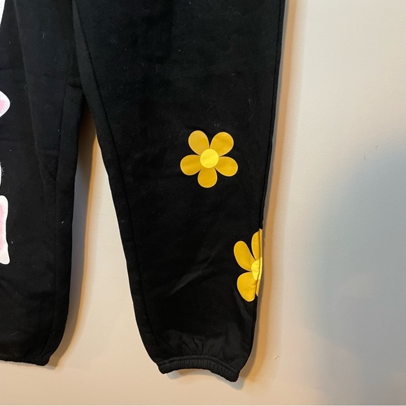 Wild Fable Black Joggers with Pink and Yellow Accents - Picture 2 of 8